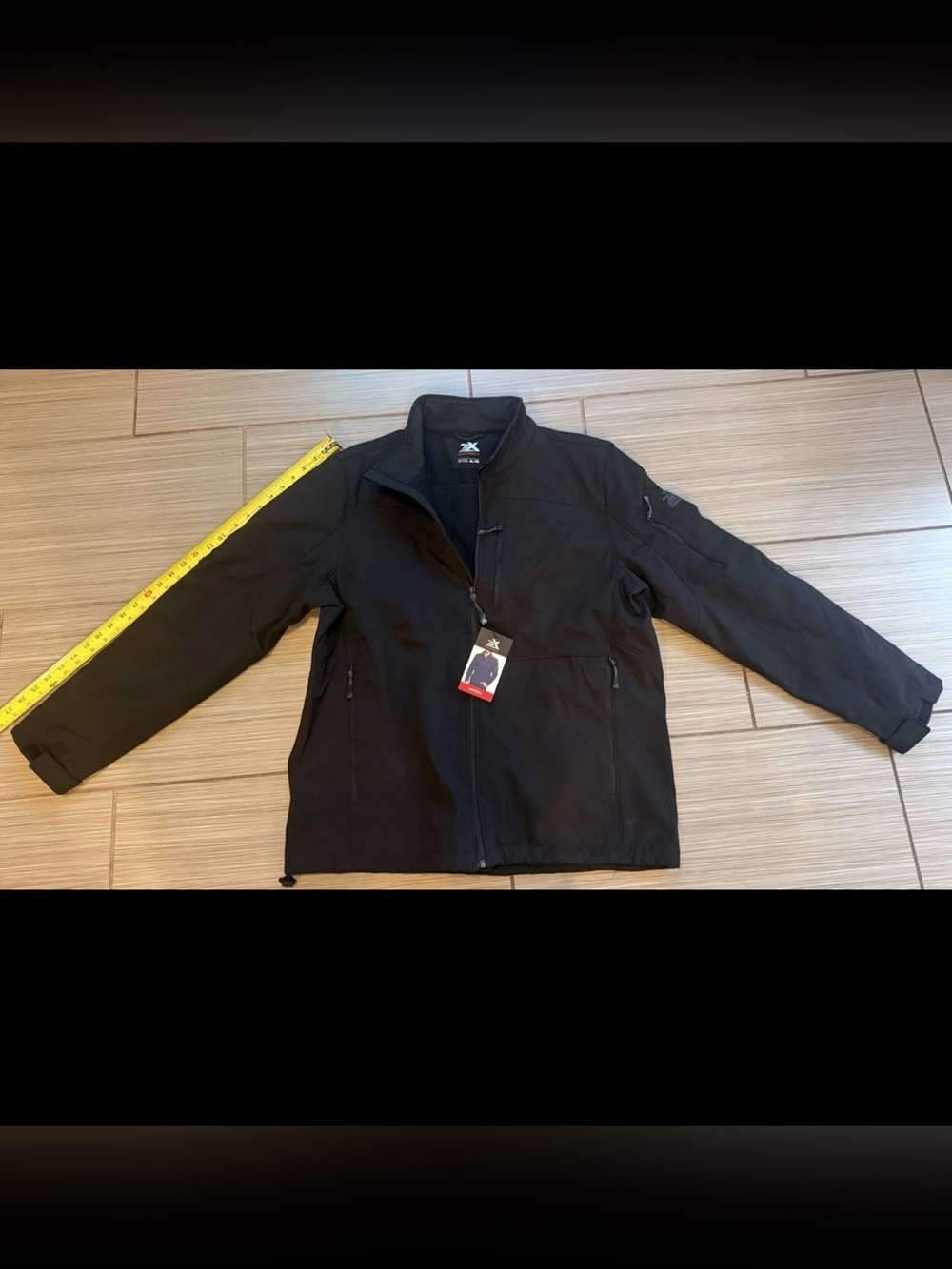ZeroXposur Men’s Black Softshell Jacket Full Zip XL Water Resistant Outdoor NWT
